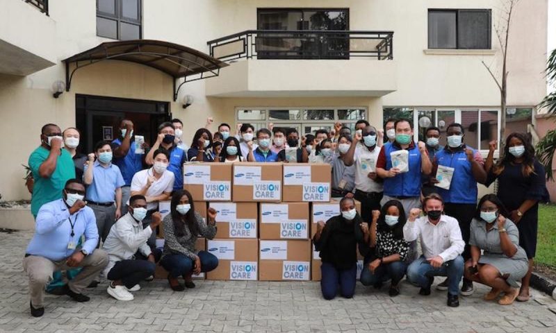 Samsung, Vision Care Commence  New CSR Activities, Earmark 12,000 Masks for Nigeria