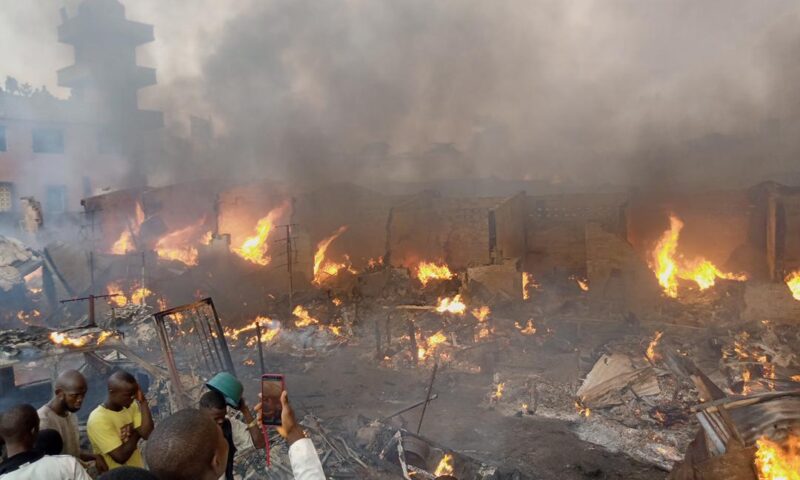 Fire Guts Ibadan Auto Spare Parts Market