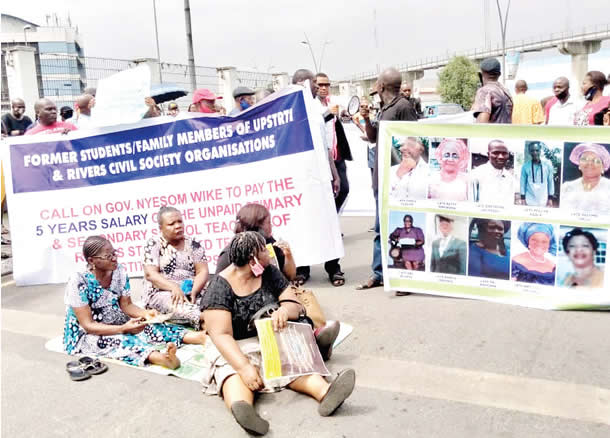  Rivers Teachers’ Protest Five Year Unpaid Salaries 