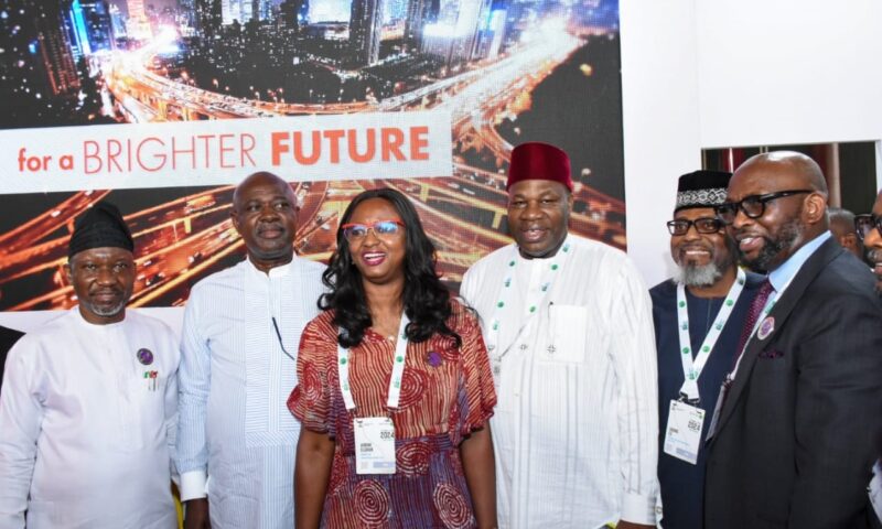 SNEPCo MD Elohor Aiboni Receives Ministers,Others At Shell Booth During The 7th Nigeria International Energy Summit In Abuja