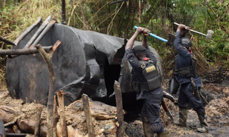 NSCDC Uncovers Illegal Crude Oil Refinery In Rivers