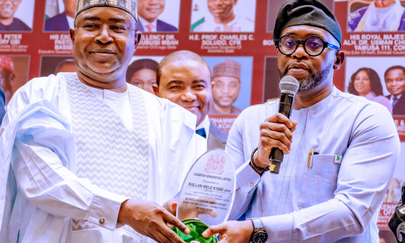 Kyari Wins Champion Newspapers’ Most Outstanding Energy Icon Award