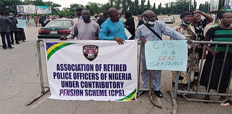 Retired Policemen Storm National Assembly, Protest Unpaid Pension