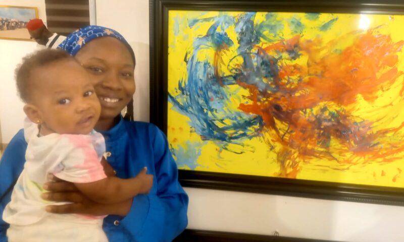 Abuja Art Festival:Seven-Month-Old Baby Showcases Works