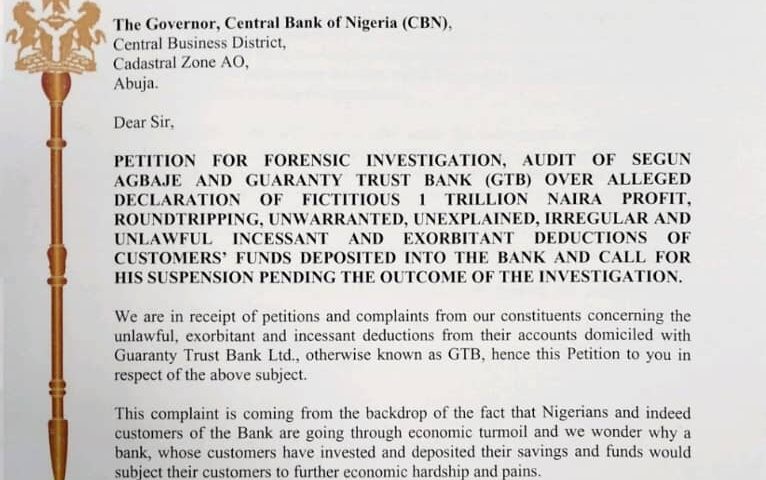 Alleged Round-Tripping:Lawmakers Seek Probe,Audit Of GTBank 