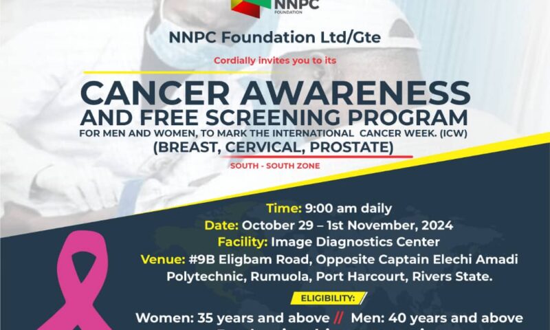 NNPC Foundation Targets 3,000 Beneficiaries In New Free Cancer Screening Campaign